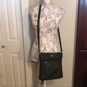 Travanti Black Crossbody Bag
